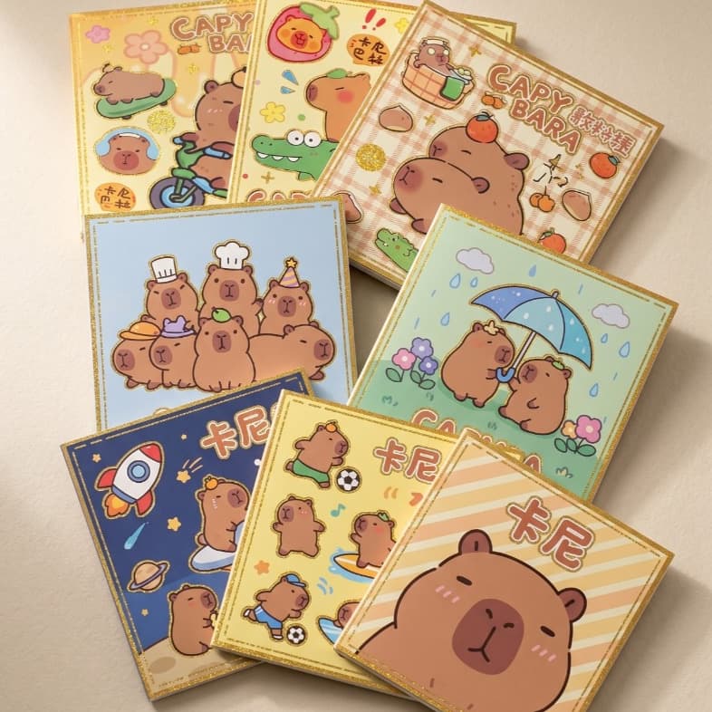 Adesivos Fofos Capivara Kawaii +200 Stickers Papelaria Criativa Scrapbook Envio Rápido Promoção