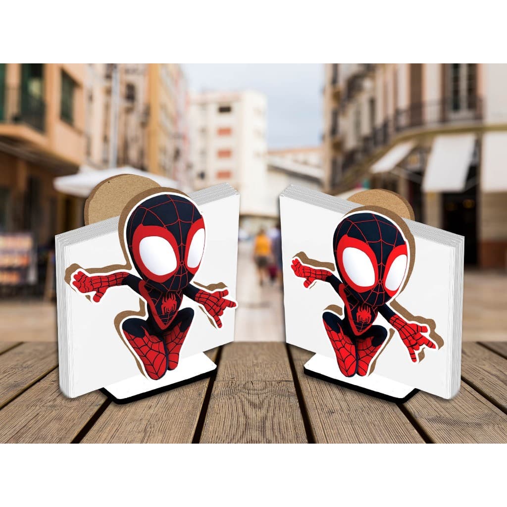 Kit 10 Centro de Mesa Porta Guardanapo Miles Morales