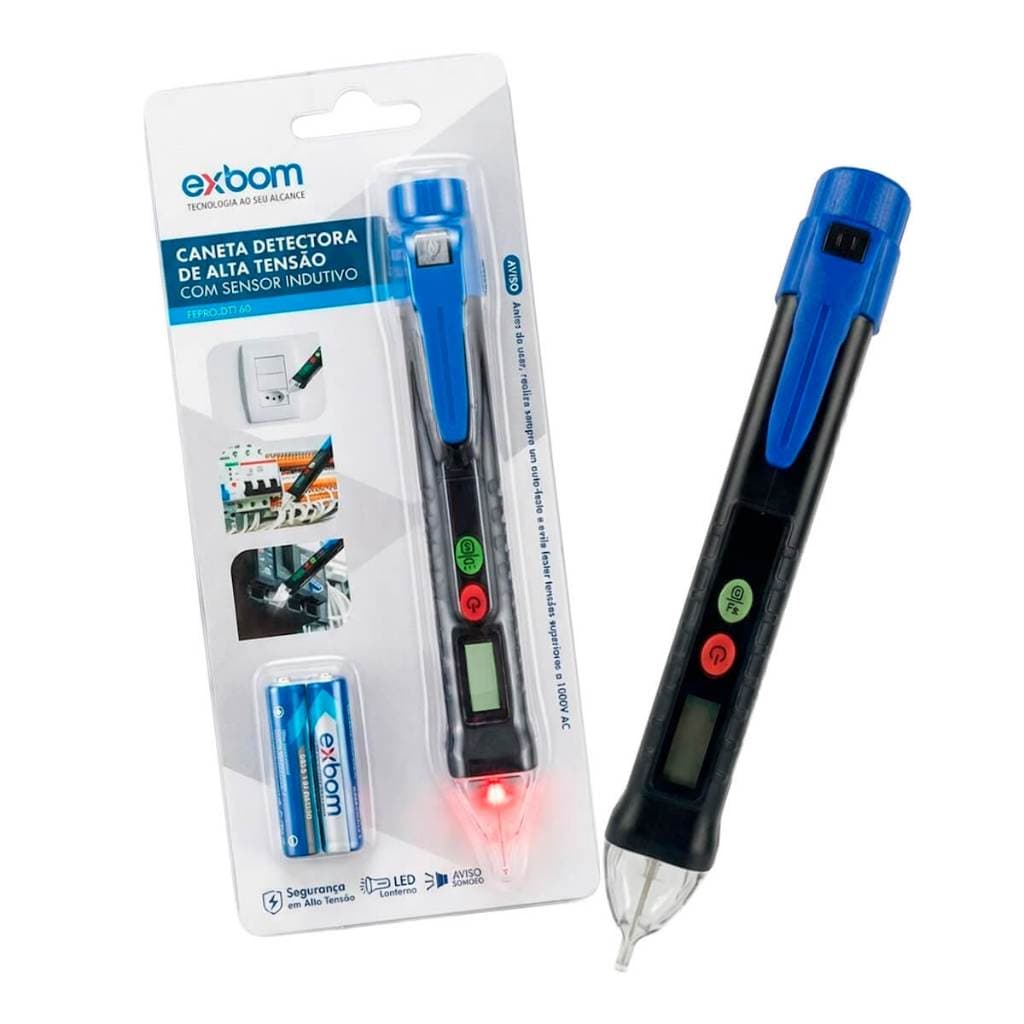 CANETA DETECTORA DE TENSÃO COM DISPLAY LCD TESTADOR ELÉTRICO DIGITAL NCV SEM CONTATO BIVOLT PROFISSIONAL