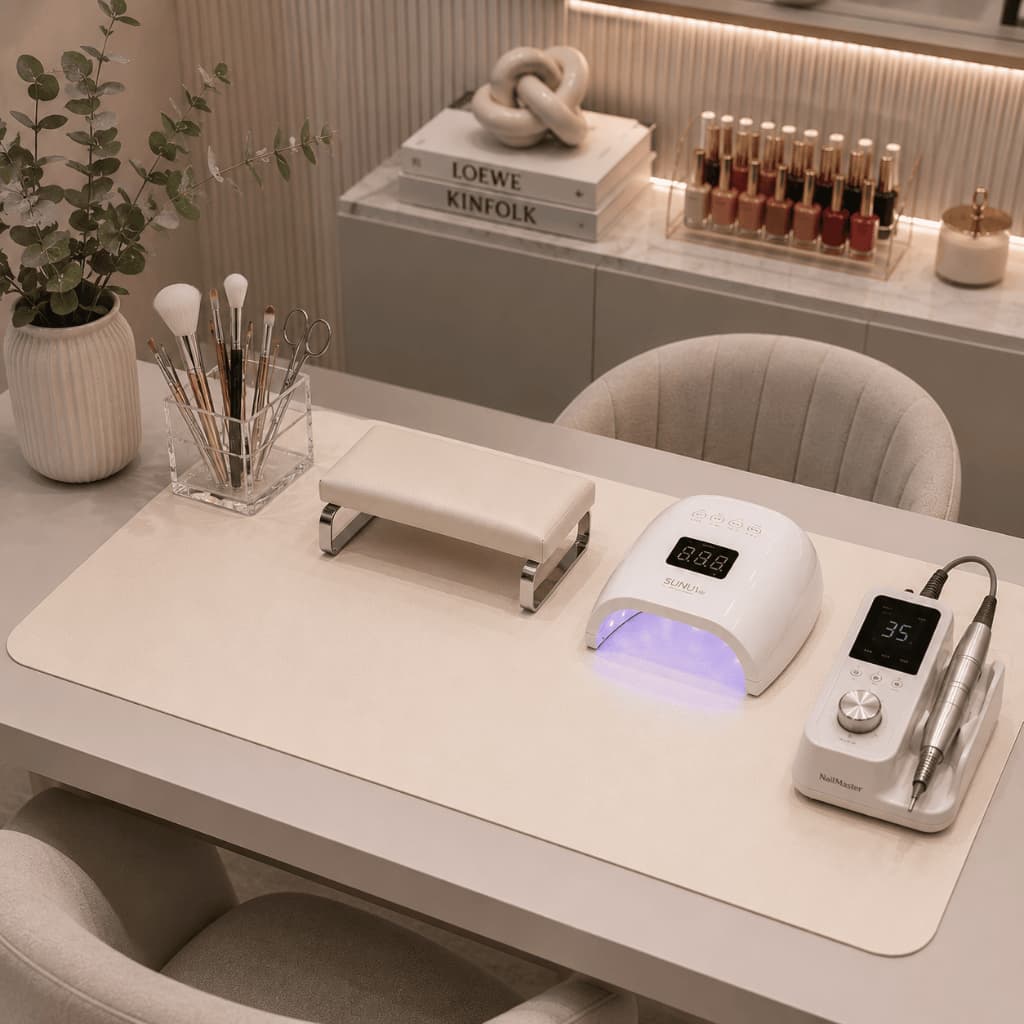 Tapete Manicure Profissional para Mesa de Atendimento com Fácil Limpeza Uso Diário Tapete Unhas