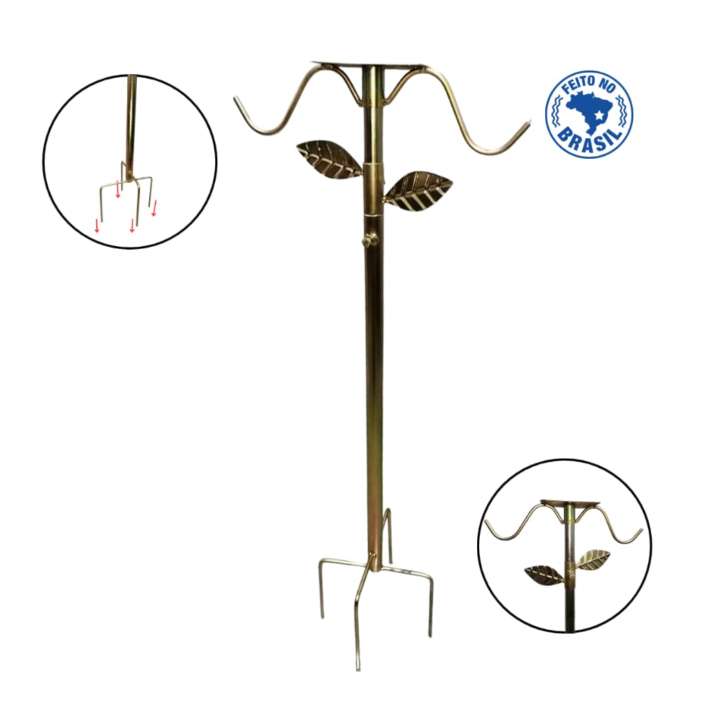 Suporte Ajustável Para Comedouro De Pássaros Jardim 75cm A 1,25m Super Base