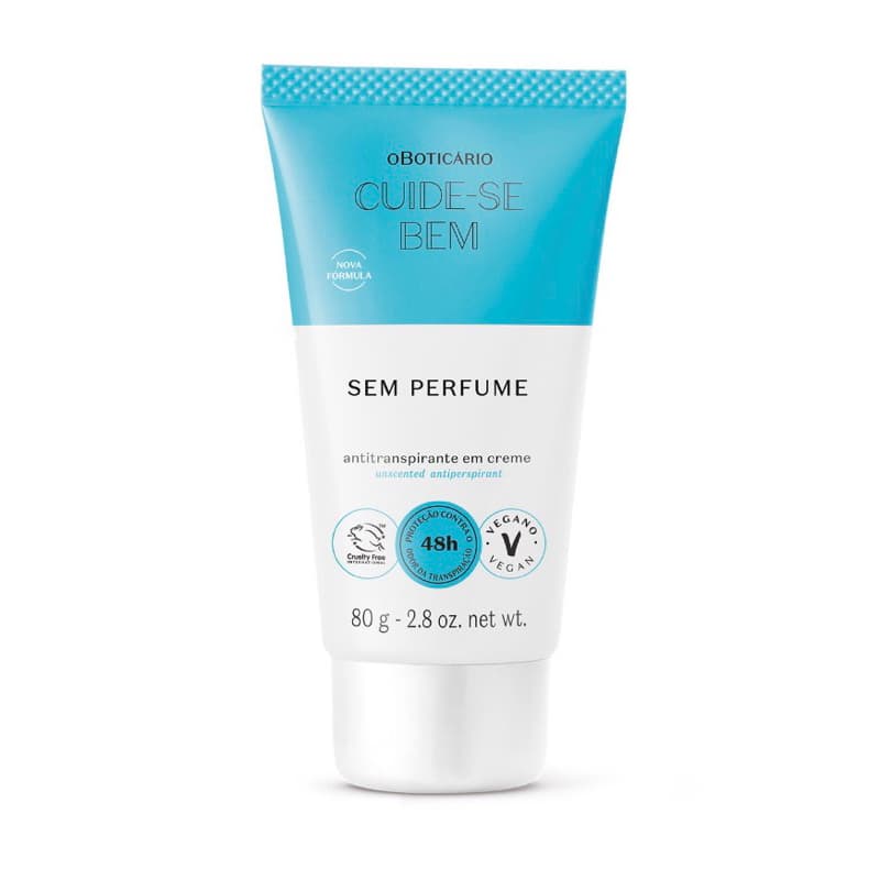 Antitranspirante Em Creme Sem Perfume Cuide-se Bem 80g