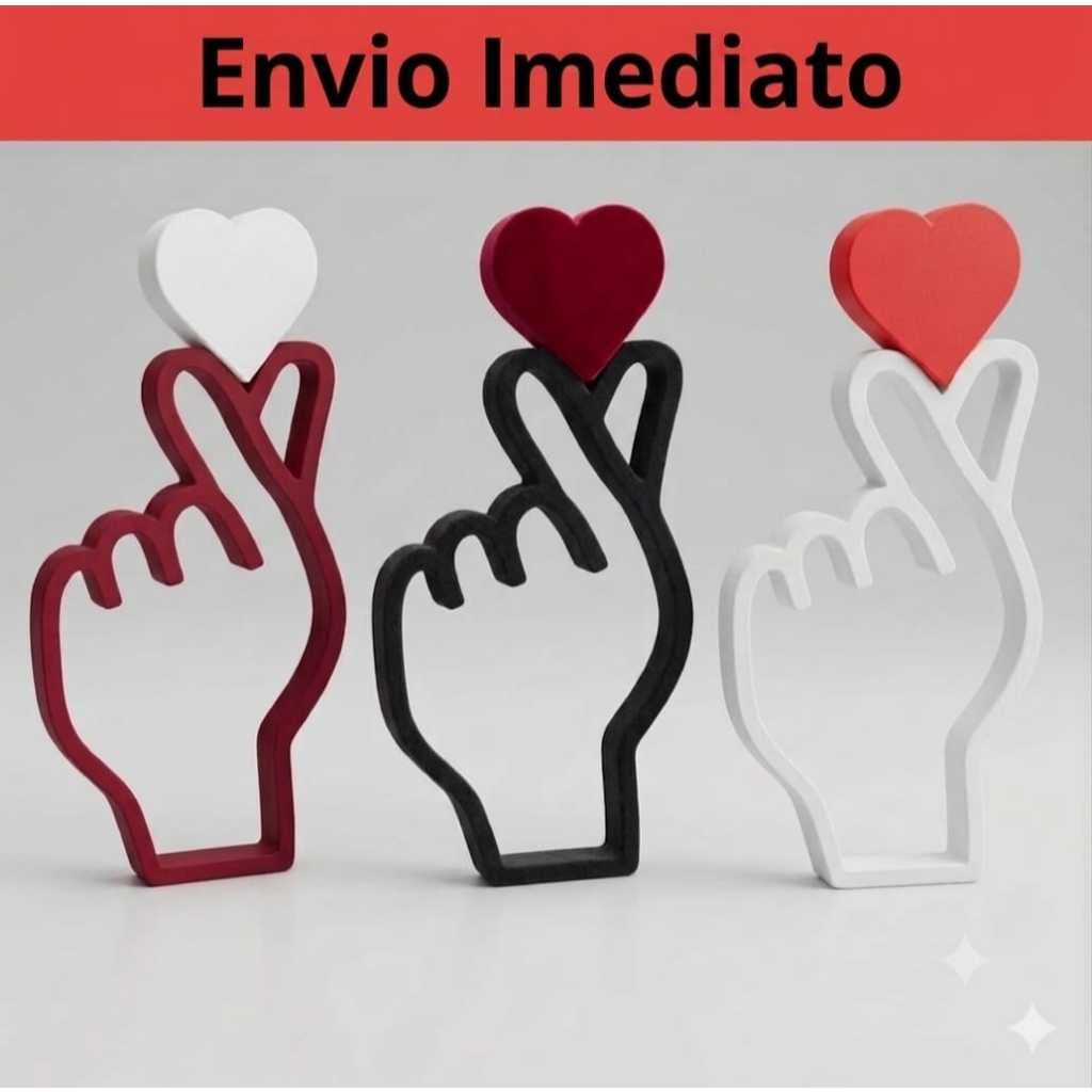 Decoração Mãozinha Coração Coreana Dorama KPOP Finger Heart