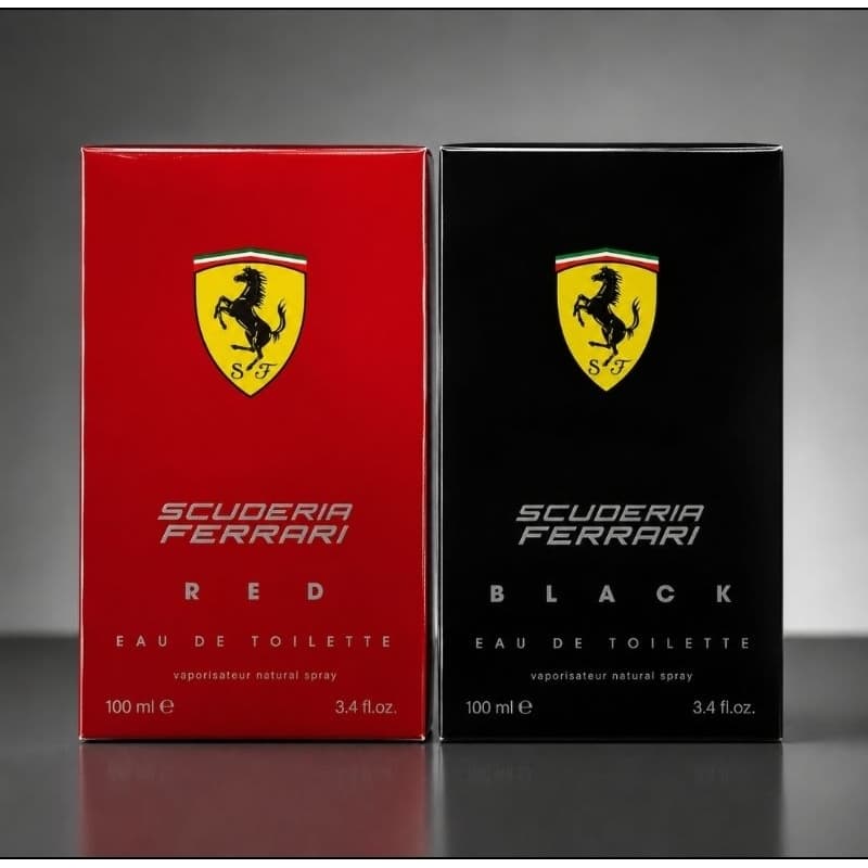 Kit 2 Perfumes Masculinos Premium Intense Black 100ml Cada – Fragrâncias Marcantes e Duradouras #Ferrari #Black #red