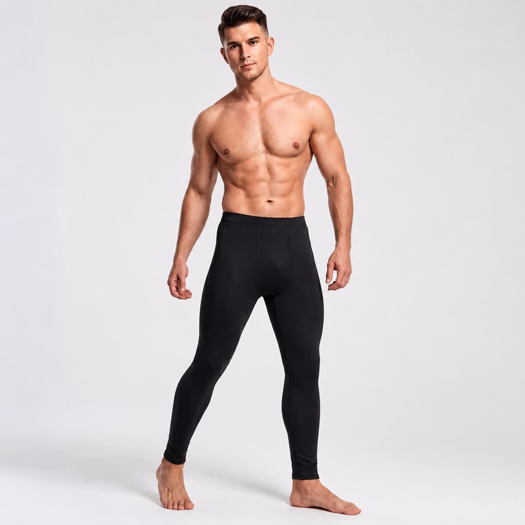 Calça Térmica Masculina Segunda Pele Peluciada Forrada Lã Legging Proteção Frio