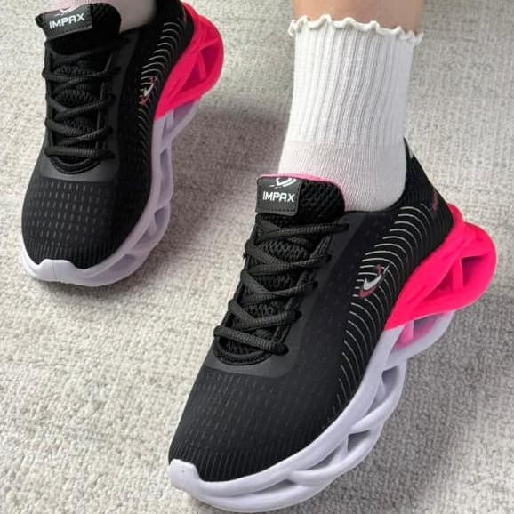 Tênis Feminino Esportivo Elegante Moderno Estiloso Leve Confortável Resistente Treino Academia