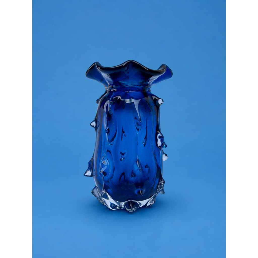 Vaso Decorativo Murano 12x20cm Azul Safira Casa E Decor Sala