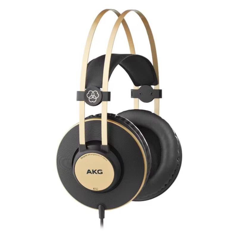 Fone de Ouvido AKG K92, Profissional, Preto e Dourado