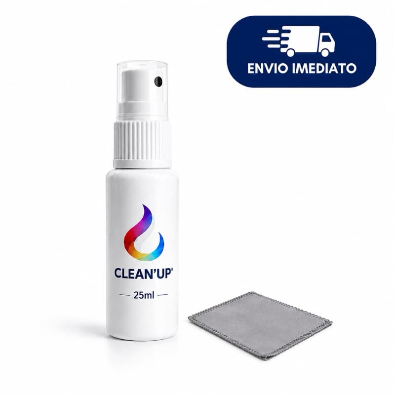 Limpa Lente Clean Up 25ml+flanela Spray Antiembaçante para Óculos, Celular e Câmera  Zero Manchas