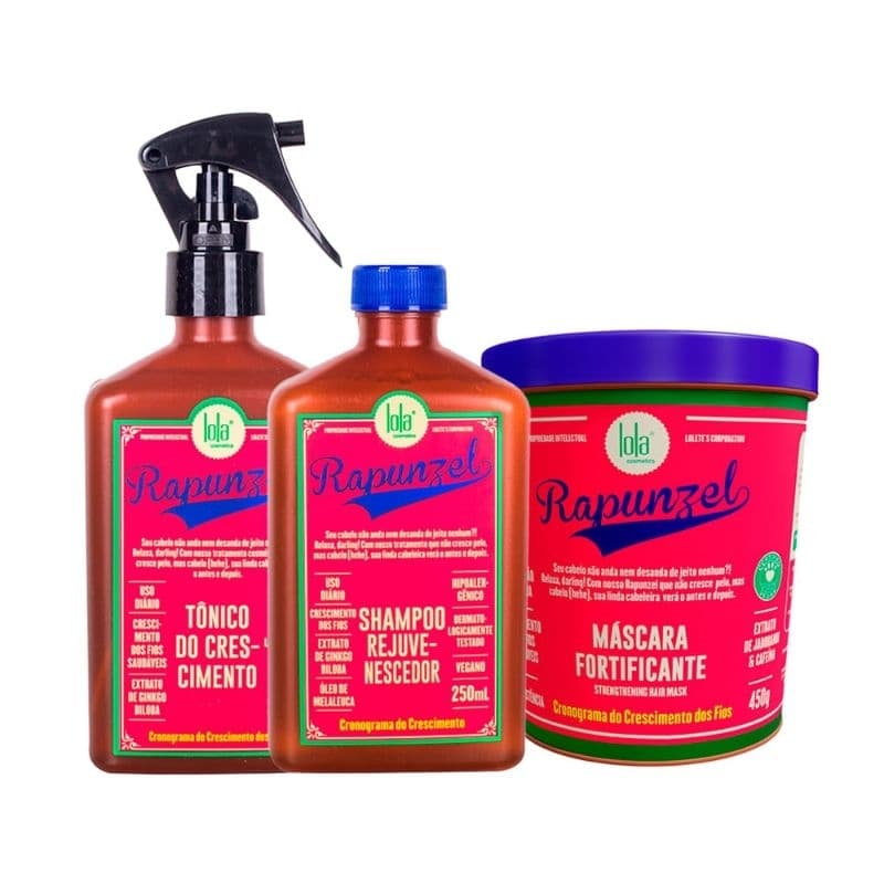 Lola Kit Rapunzel Linha de Crescimento - Shampoo - Máscara + Tônico
