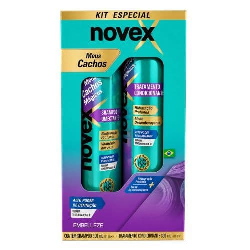 Kit Novex Meus Cachos Mágicos Shampoo + Condicionador 300ml Definição Hidratação Cachos Embelleze
