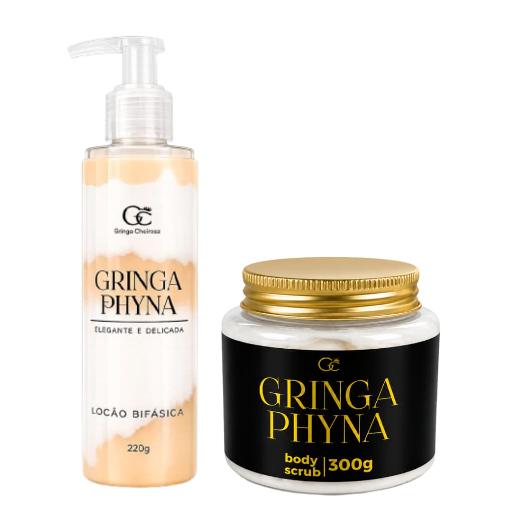 Kit Gringa Phyna Hidratante 220g + Body Scrub 300g - Gringa Cheirosa