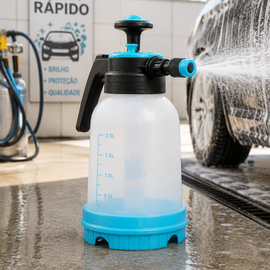 Pulverizador Manual 2L Borrifador Lava Rápido Jardim Horta Defensivos Spray Pressão