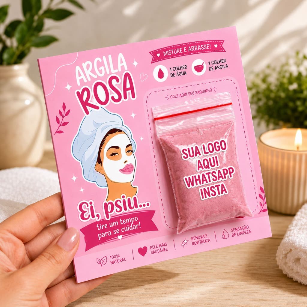 10 Kit Mimo Lembrancinha para sua cliente Personalizado Card + Argila cliente envio imediato