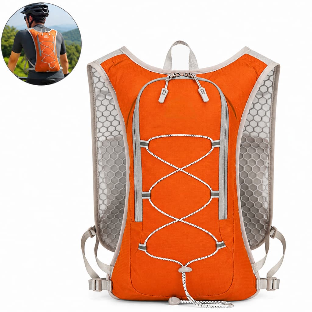 Mochila Esportiva Impermeável  – Para Ciclismo, Montanha, Corrida e Caminhada, com Bolsos Externos