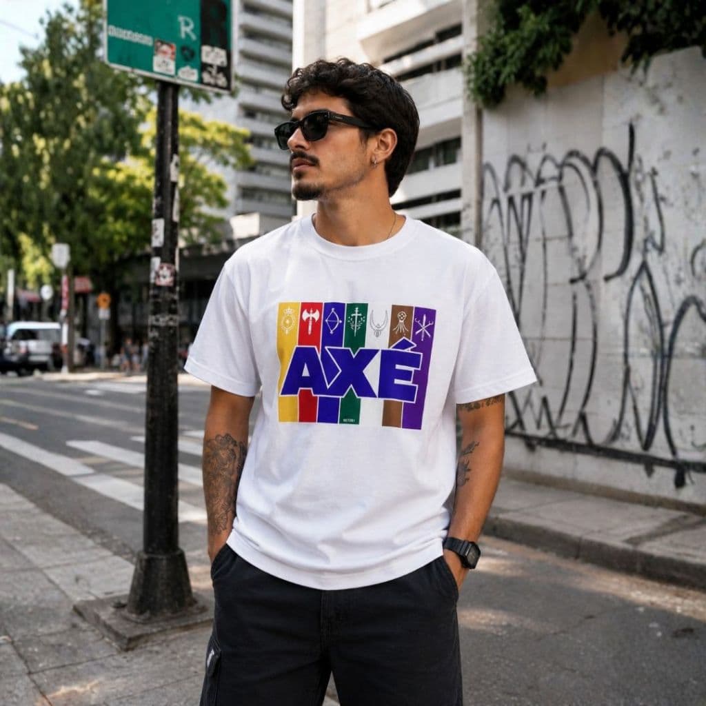 Camiseta Premium AXÉ Moda Exclusiva Religiosa