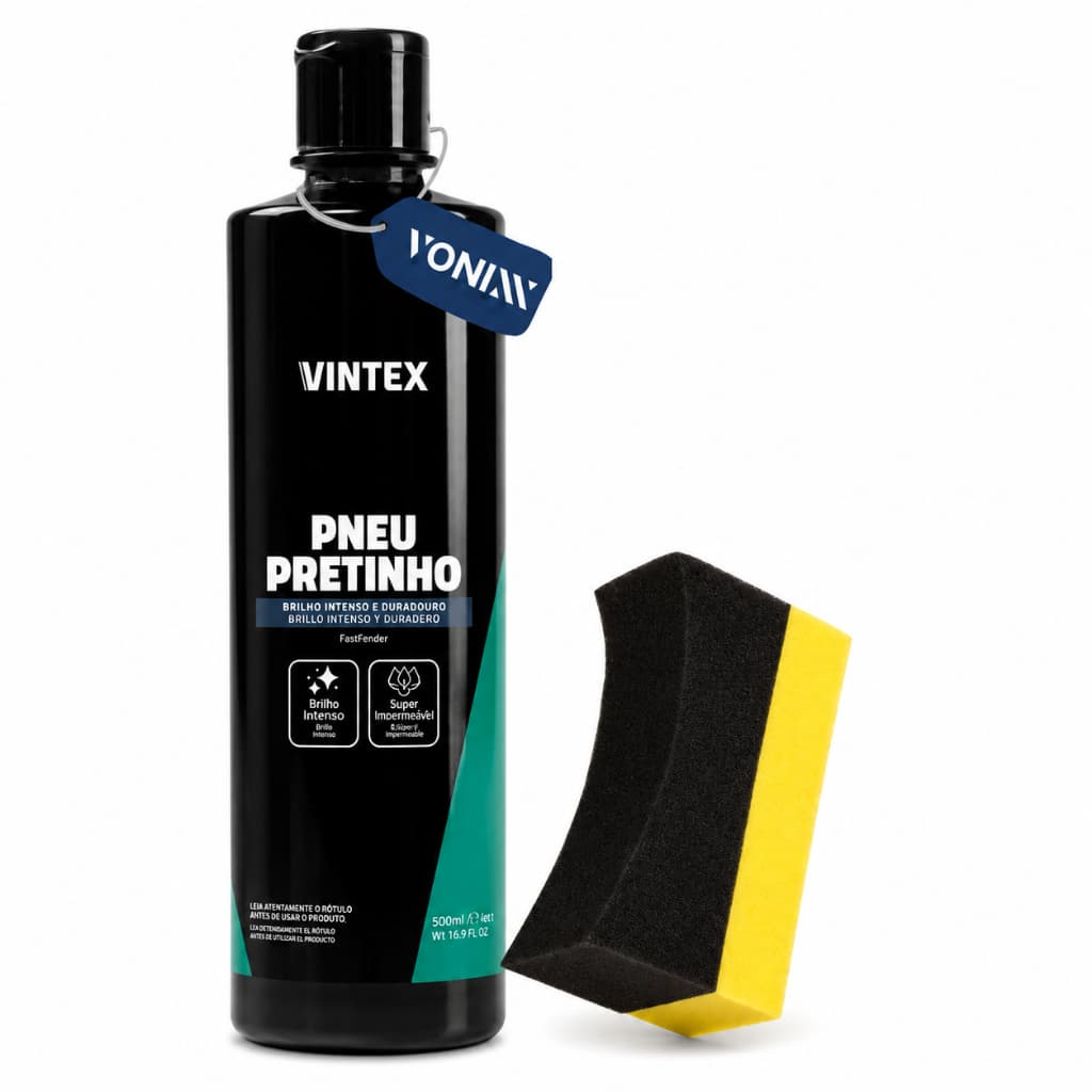 Pneu Pretinho 500ml Brilho Intenso Molhado Renovador Vintex