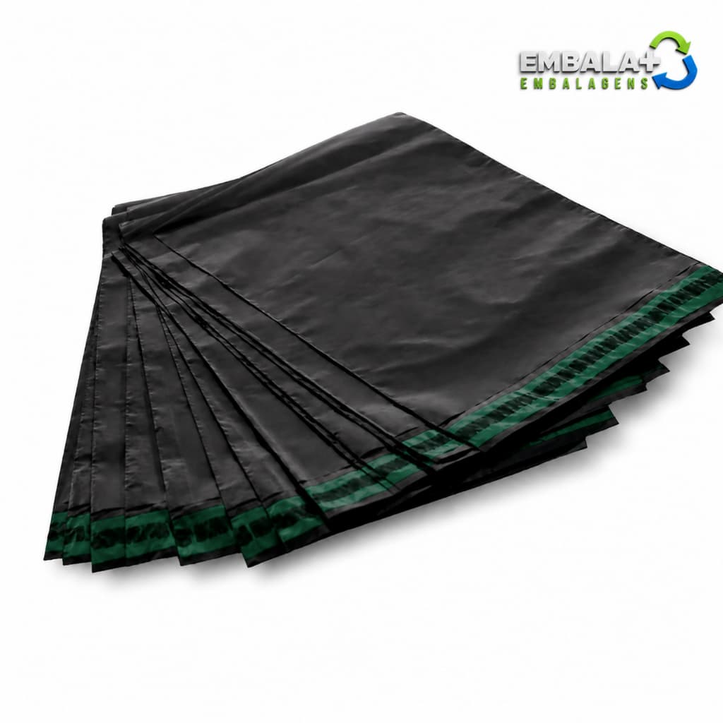Kit 100 Envelope de Segurança Plástico Preto 26x36 / 32x40 / 40x50 / 40x60 / 50x60 / 60X80