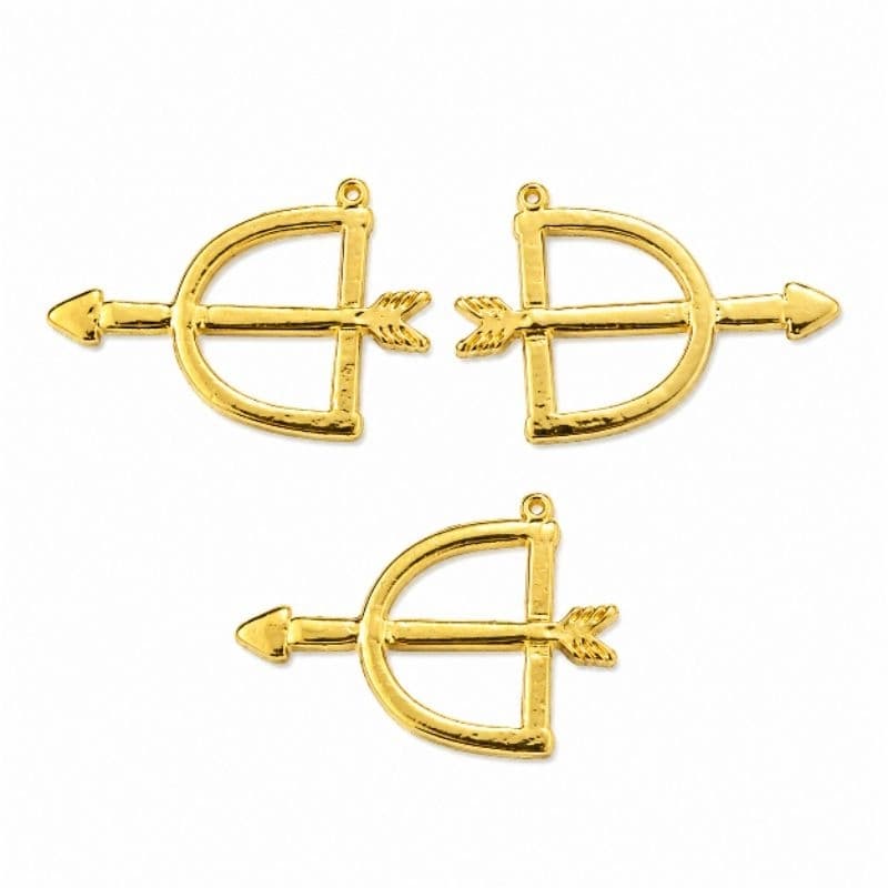 Pingente Ofá de Oxóssi – 1 Unidade - Umbanda e Candomblé Dourado
