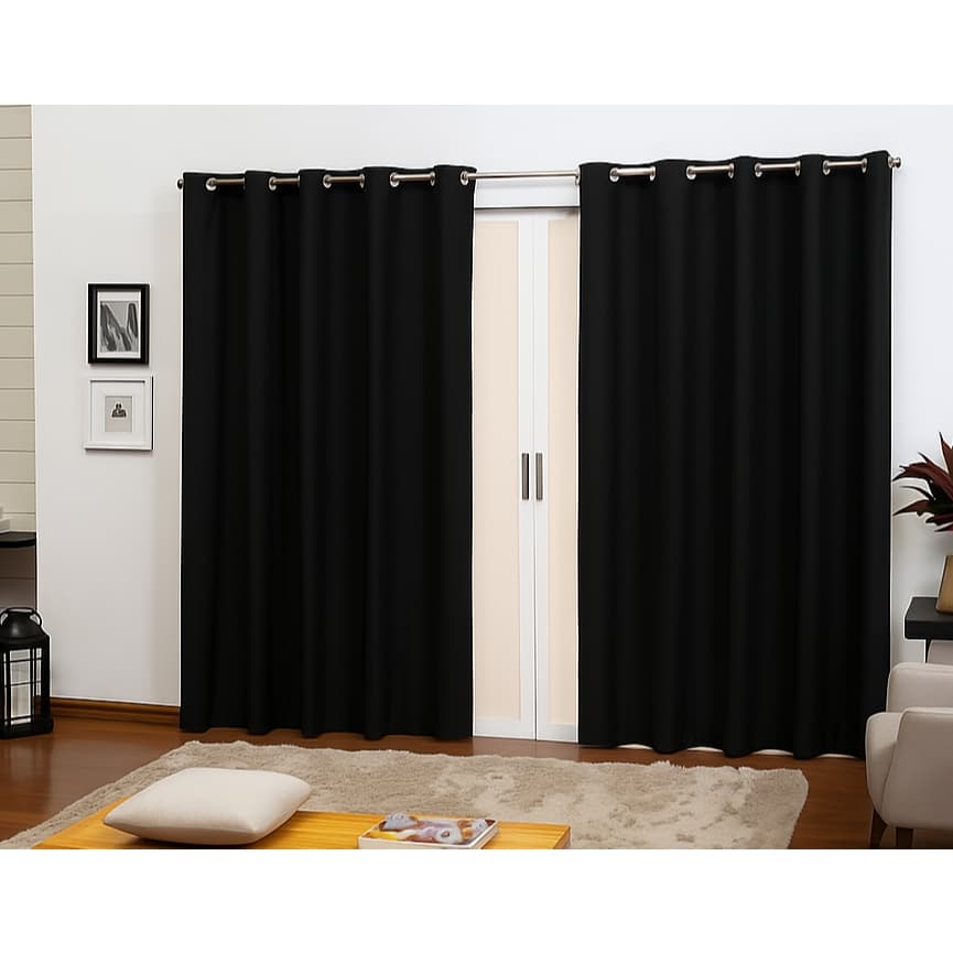 Cortina 2,50 x 2,30 Sala e Quarto Micropercal Para Varão Simples