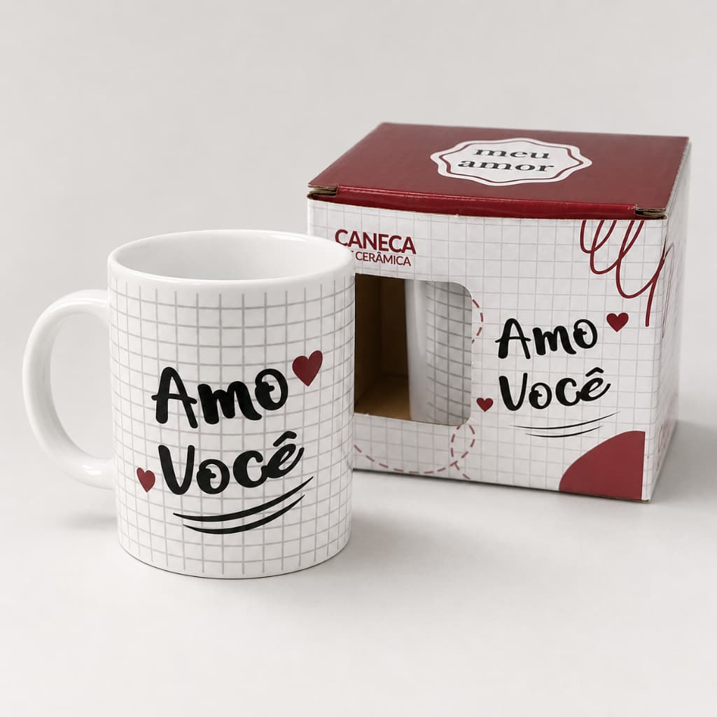 Caneca Xícara Cerâmica Romântica Presente Pai Namorado Esposo Café Chá Chocolate