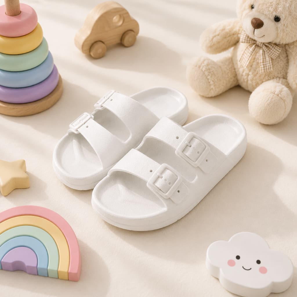 Chinelo Papete Infantil Birken Micro Expandido 2 Fivelas Leve Macia Confortável Slide Casual Praia