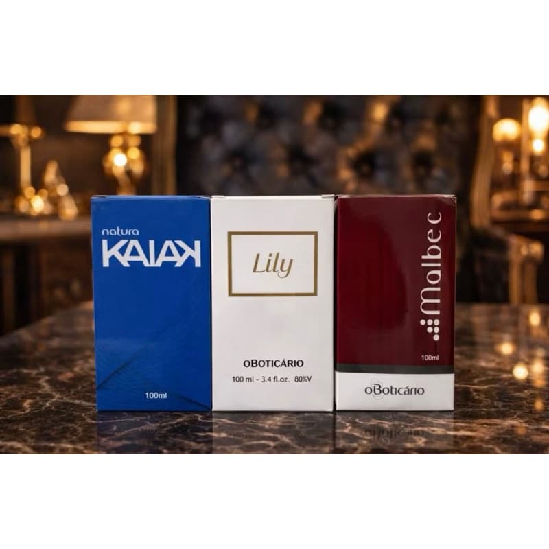 Kit 3 perfumes masculino e feminino 100ml cada