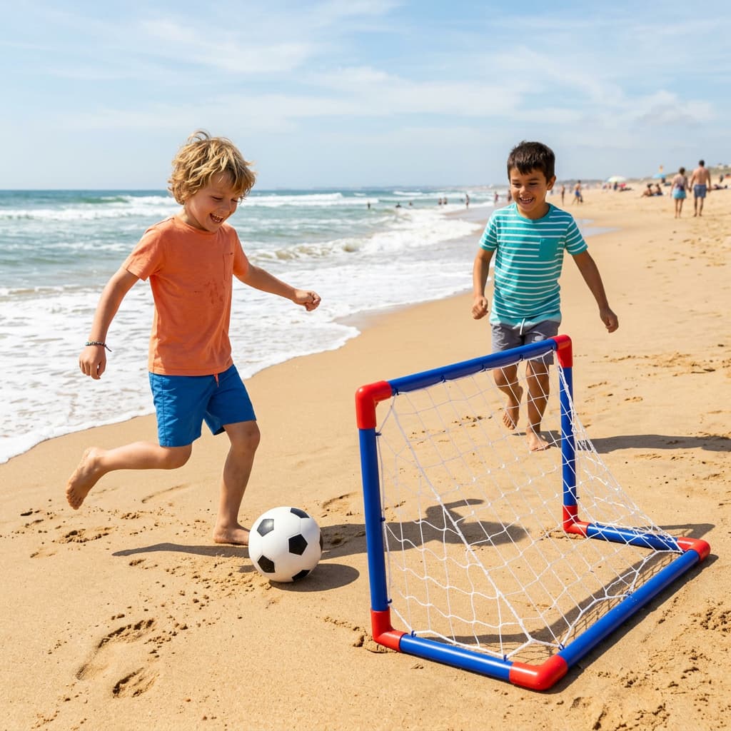 Mini Gol Futebol Trave Infantil Kit Recreativo Treinamento Diversao Azul Desenvolvimento Crescimento Jogo Futebol