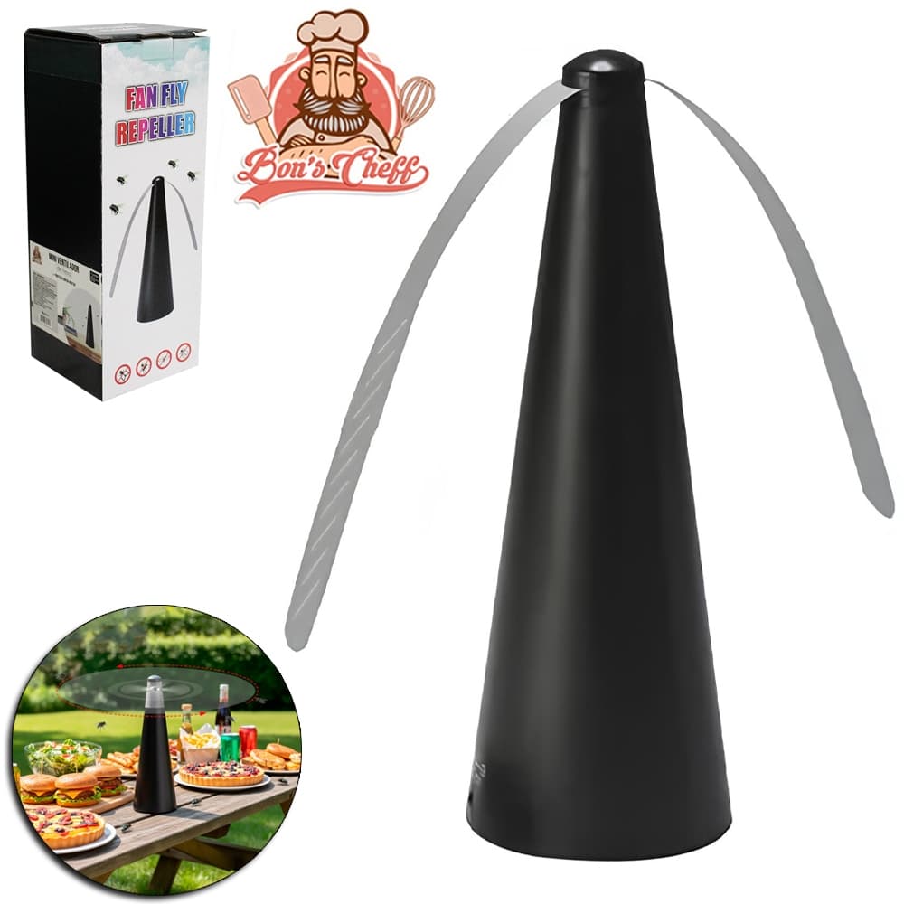 VENTILADOR REPELENTE FAN FLY REPELLER PARA MOSCAS / PERNILONGOS A PILHA 25X9CM