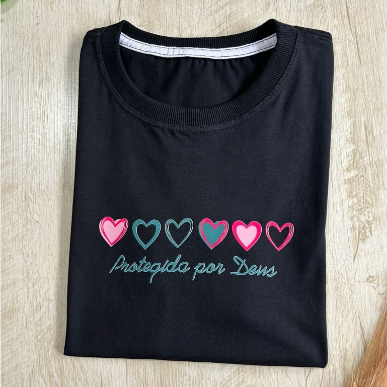 T-SHIRT FEMININA CRISTÃ | 100% ALGODÃO FIO 30.1 BLUSA | MODELAGEM SOLTINHA (NÃO É BABY LOOK)