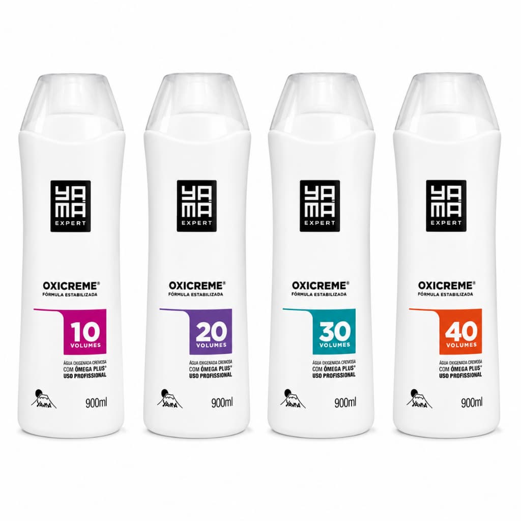 ÁGUA OXIGENADA CREMOSA YAMÁ EXPERT OXICREME 900ML - Com ômega Plus - Uso Profissional