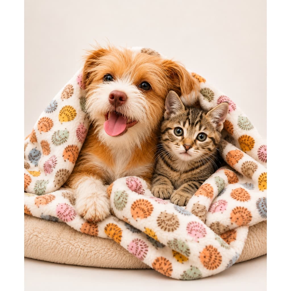 Manta Pet Estampada Macia Coberta P/ Cachorro Gato 75x100cm Estampa Sortida