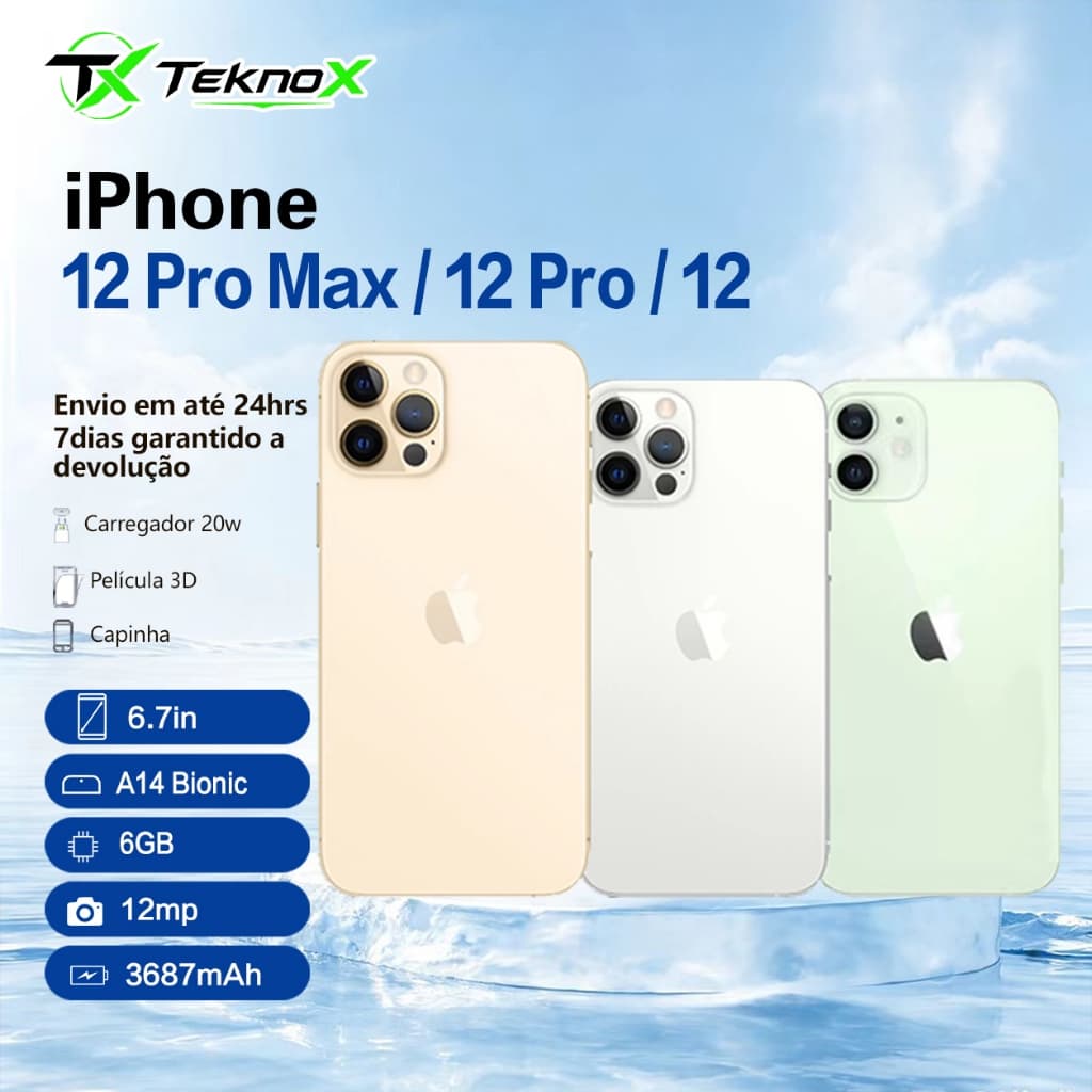 Celular IPhone 12/12Pro/ 12 Pro Max 128gb 256GB DE VITRINE