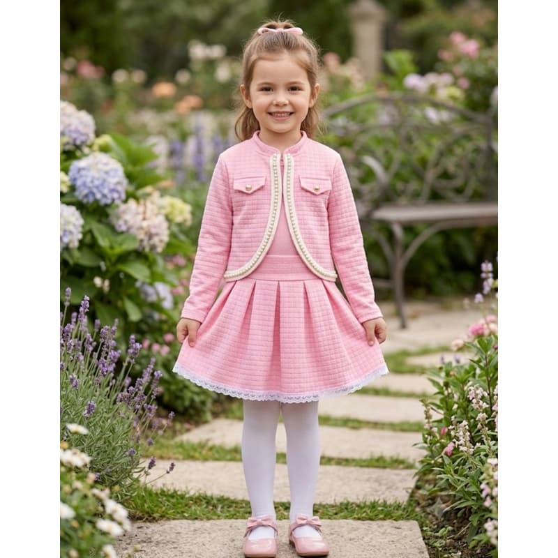 Conjunto Feminino Infantil Juvenil Saia e Bolero Luxo Perolas Festa Casamento Premium Moda Blogueira