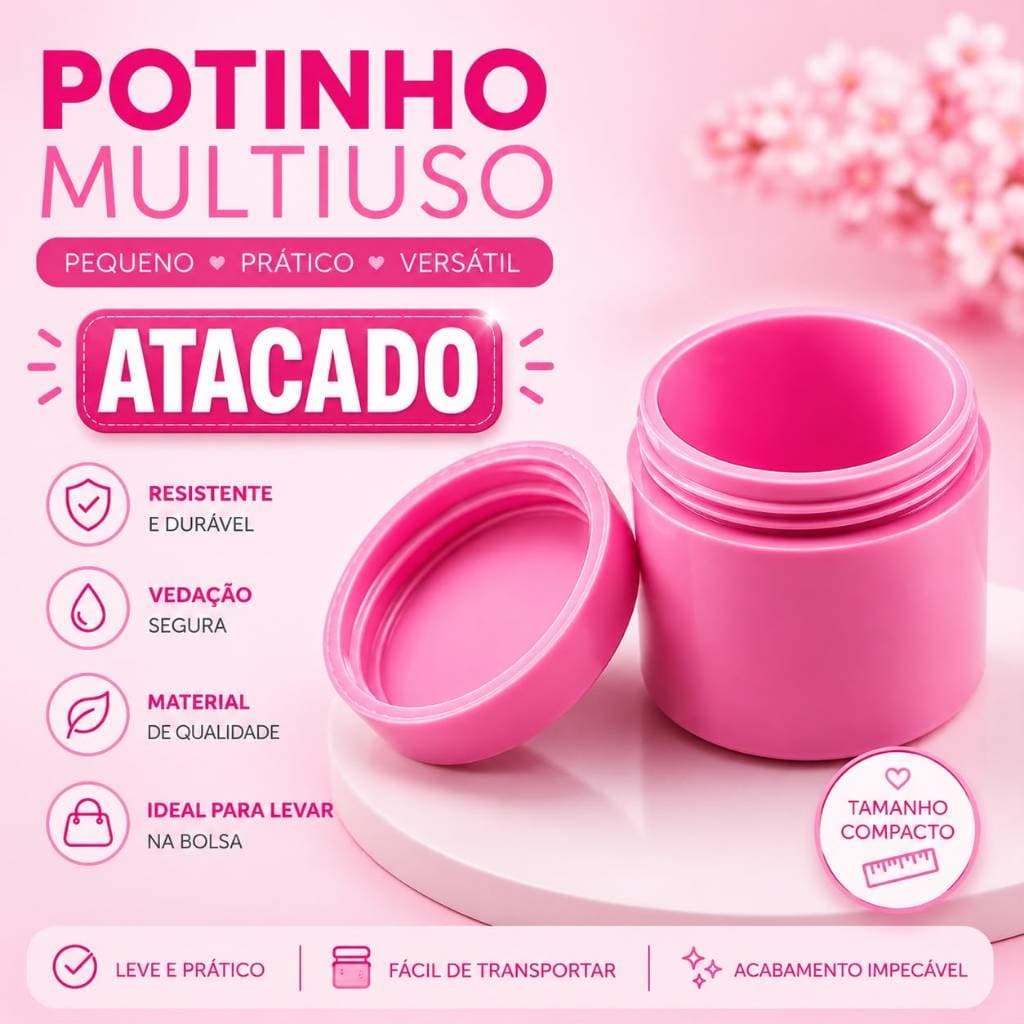 Pote Plástico Vazio Para Cosméticos Cremes ATACADO - Pote para creme - Pote armazenamento - pote para c