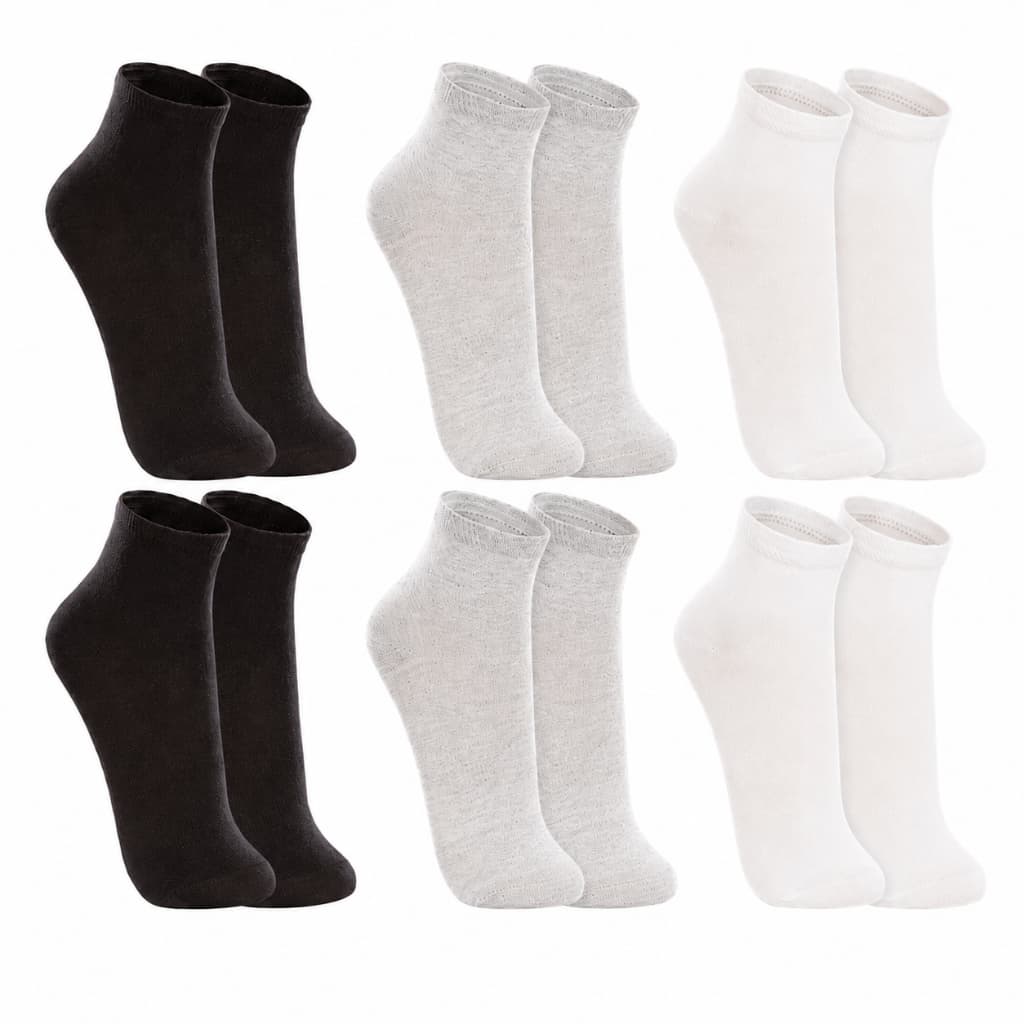Meias Lupo - Kit com 6 Pares Meias Cano Médio Algodão Feminina Lupo 4200