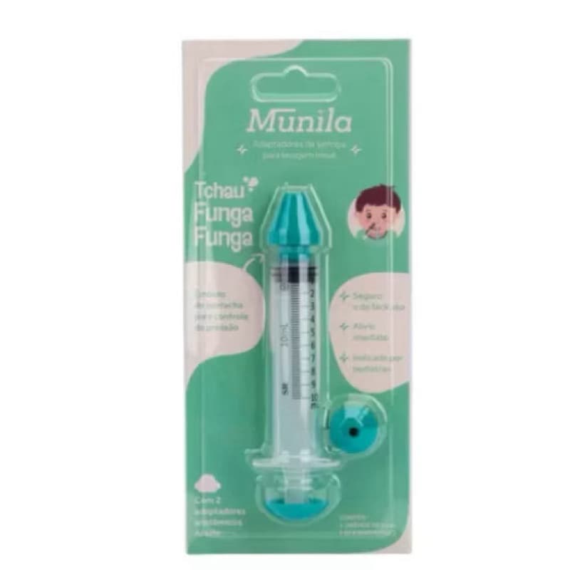 Lavador Nasal Infantil Munila Funga Funga | Aspirador Nasal para Bebês e Crianças | Higiene Nasal