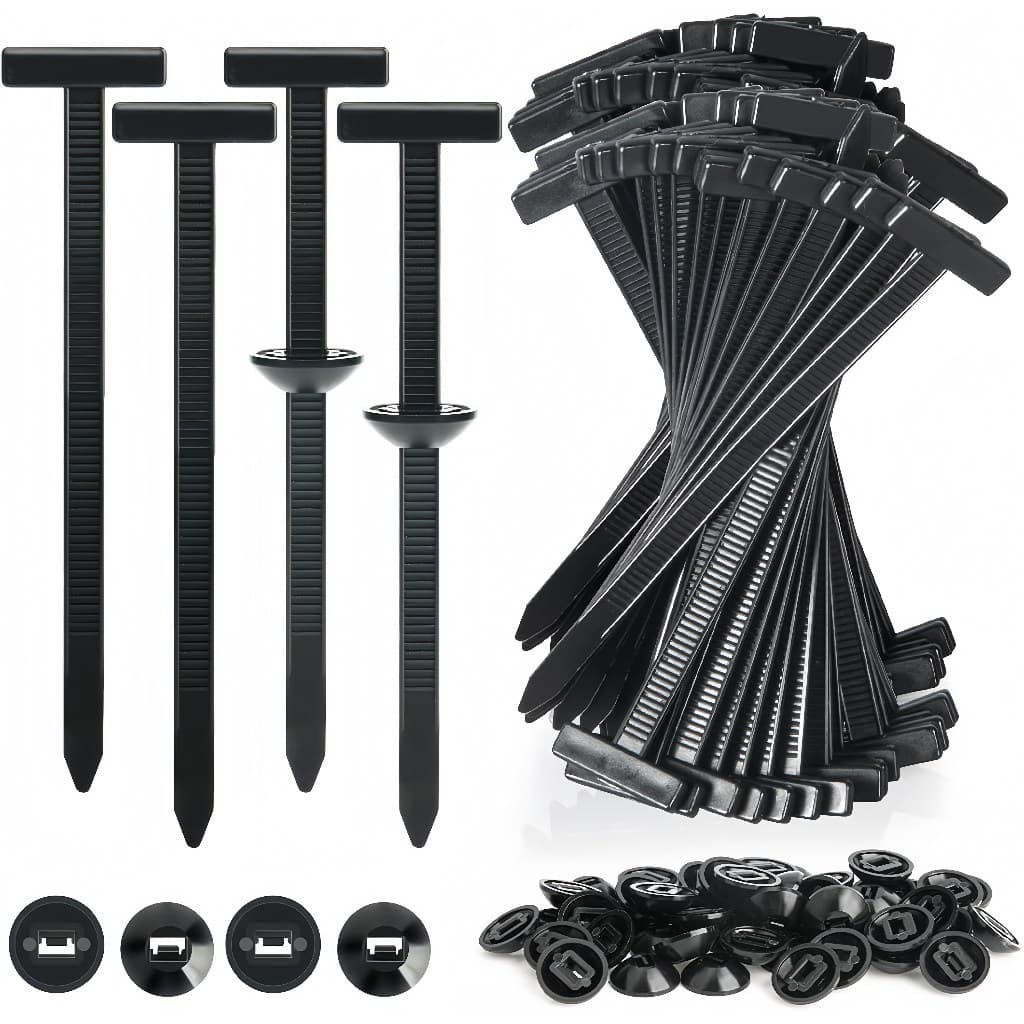 REECY Kit50- 200 Abraçadeiras de Nylon Reforçadas | Travamento Automático Universal Plástico Fixação Automotiva
