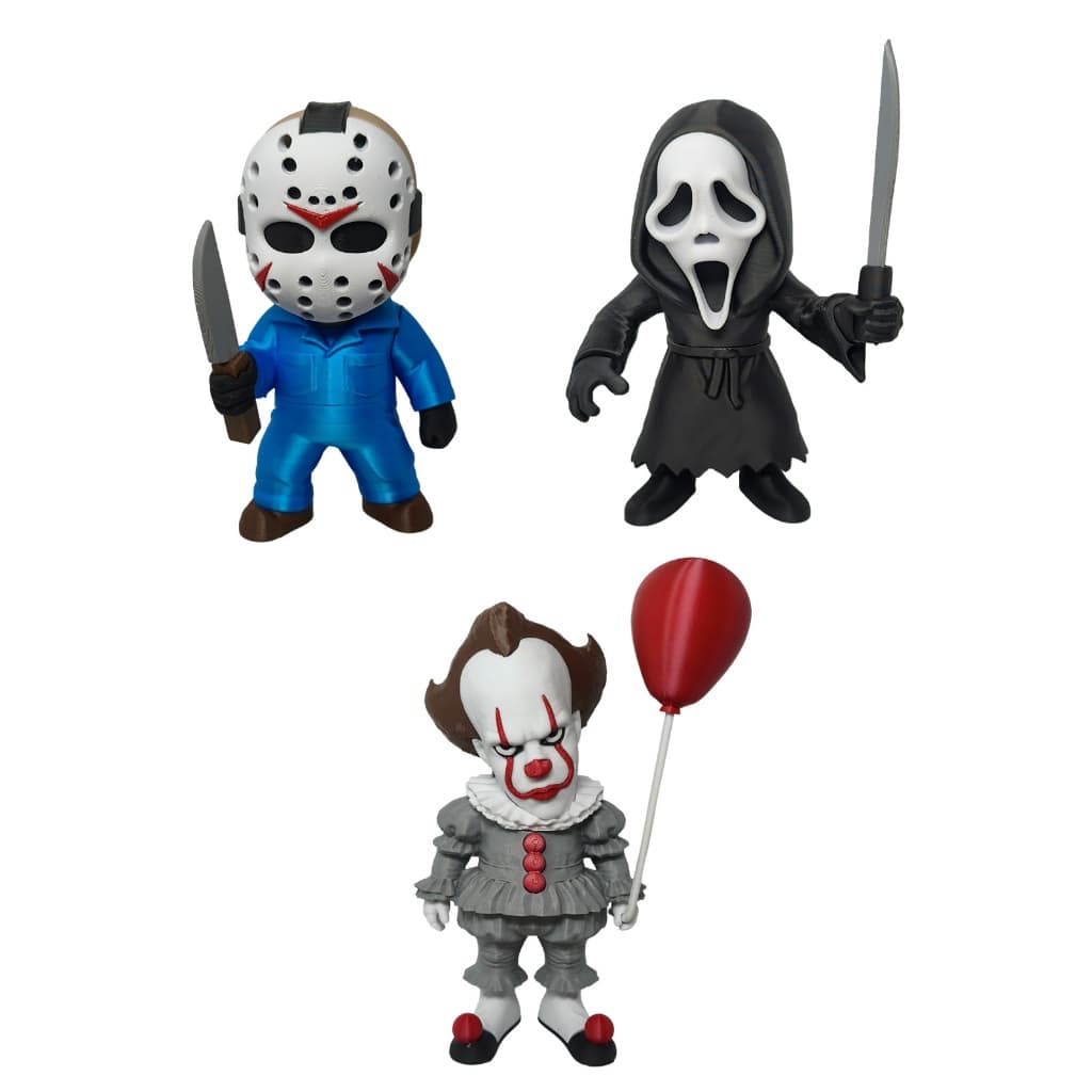 Boneco Terror IT Jason Ghostface Panico Decoracao Gamer Geek Figure Bonecco
