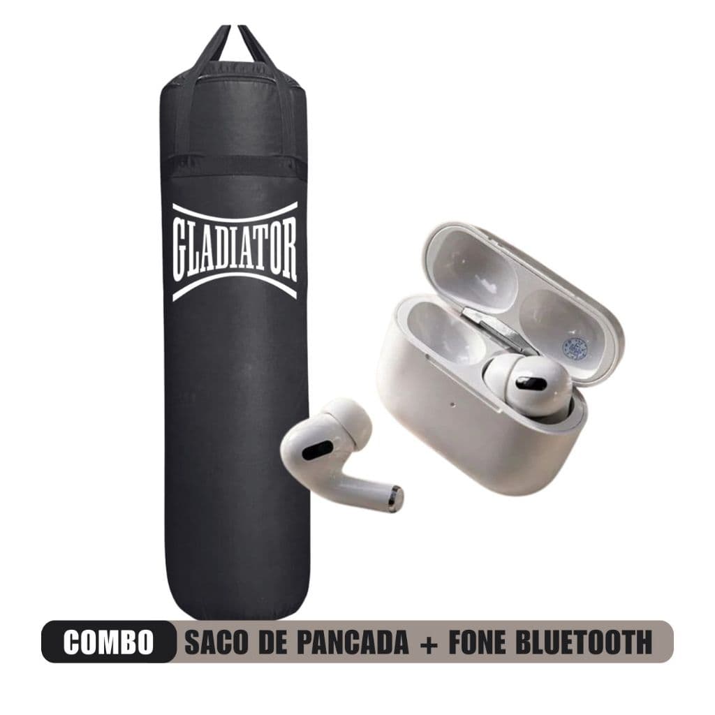 Saco de pancada Esporte Lazer Boxe Luta Gladiator com Fone Bluetooth 120CM,90CM, 70C, 50CM