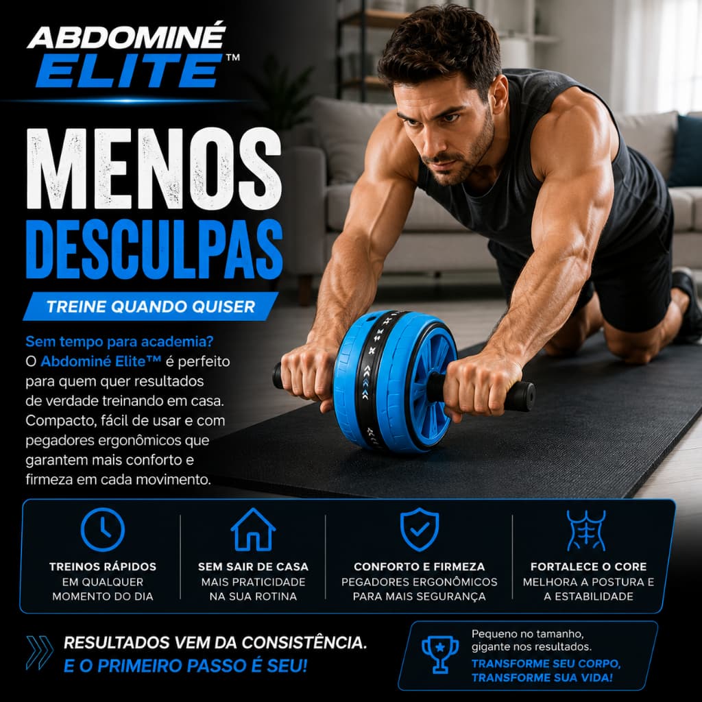 Roda Abdominal Pegadores Anatômicos Ergonômicos Treino Conforto Segurança Academia Casa