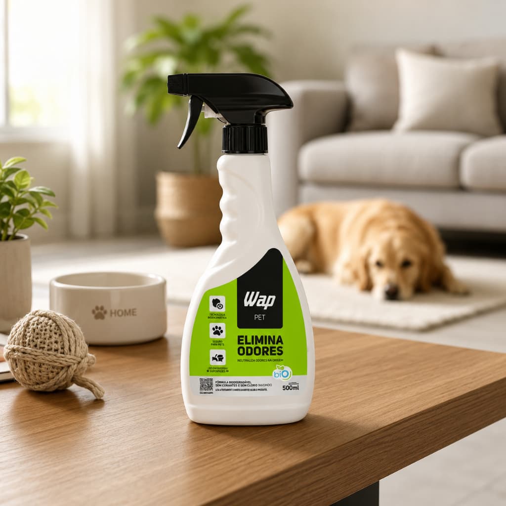 Eliminador de Odores Pet WAP Spray 500ml Para Sofás Tapetes Tecidos e Ambientes