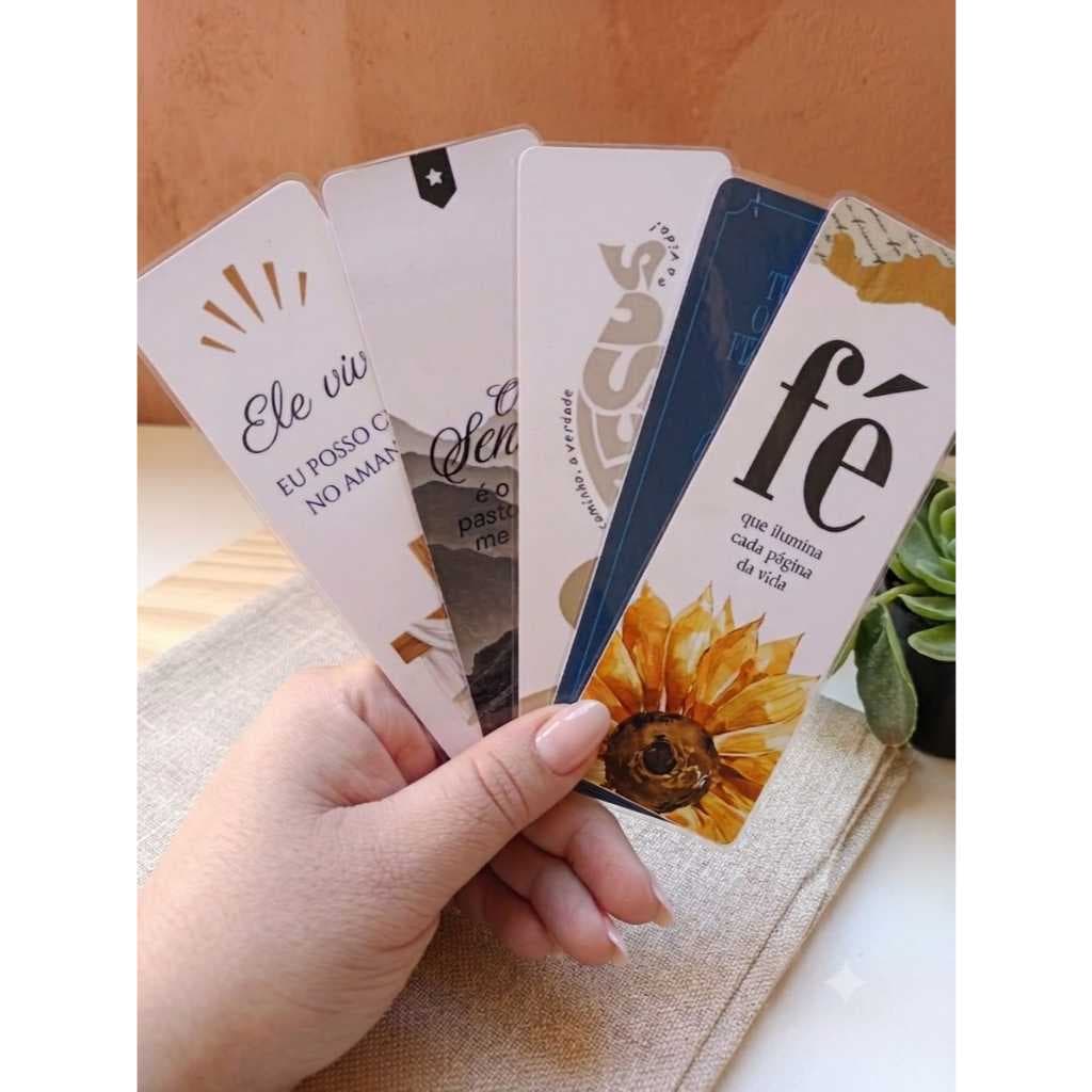 Marcador De Página Personalizado Laminado Marca Livro Papelaria Kit