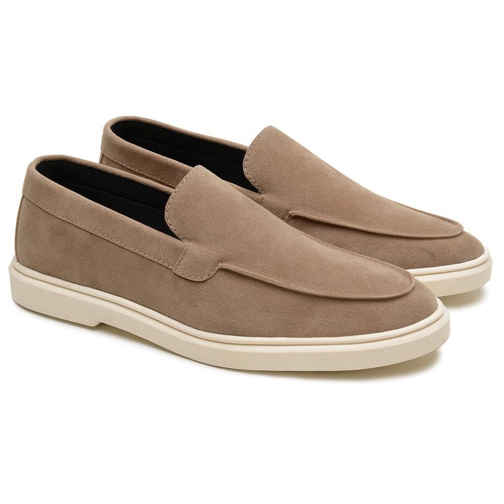 SAPATO LOAFER MOCASSIM MASCULINO SLIP CAMURÇA