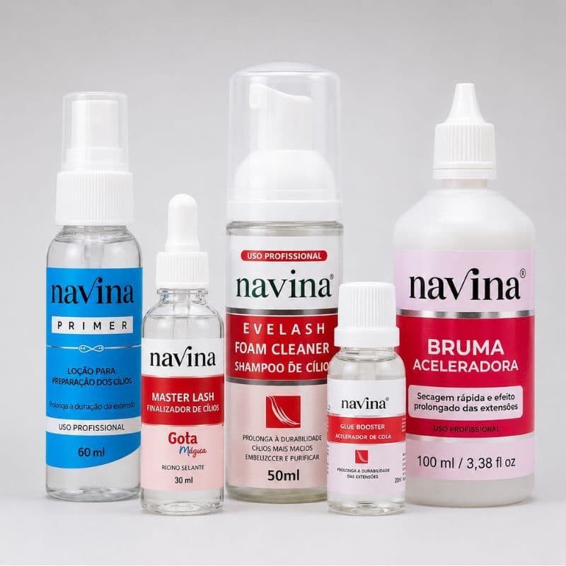 Kit Completo Preparação De Cílios Navina + Shampoo 50ml