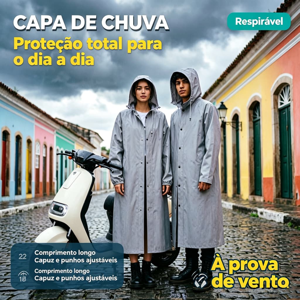 Capa de chuva para carros elétricos, motocicletas a bateria, poncho longo à prova de chuva para homens e mulheres
