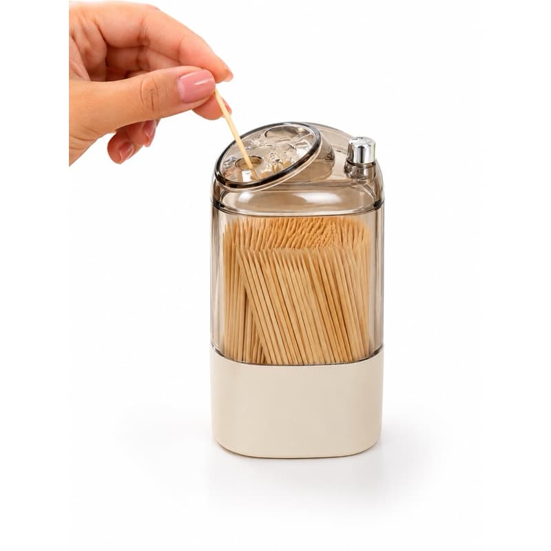 Porta Palito com Tampa Dosadora Transparente Hermético Organizador de Cozinha