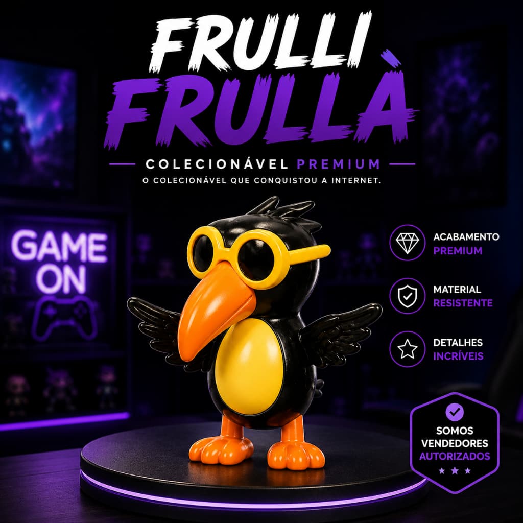 Boneco Frulli Frulla Colecionavel Brainrot Figura Exclusiva Decoracao Edicao Limitada