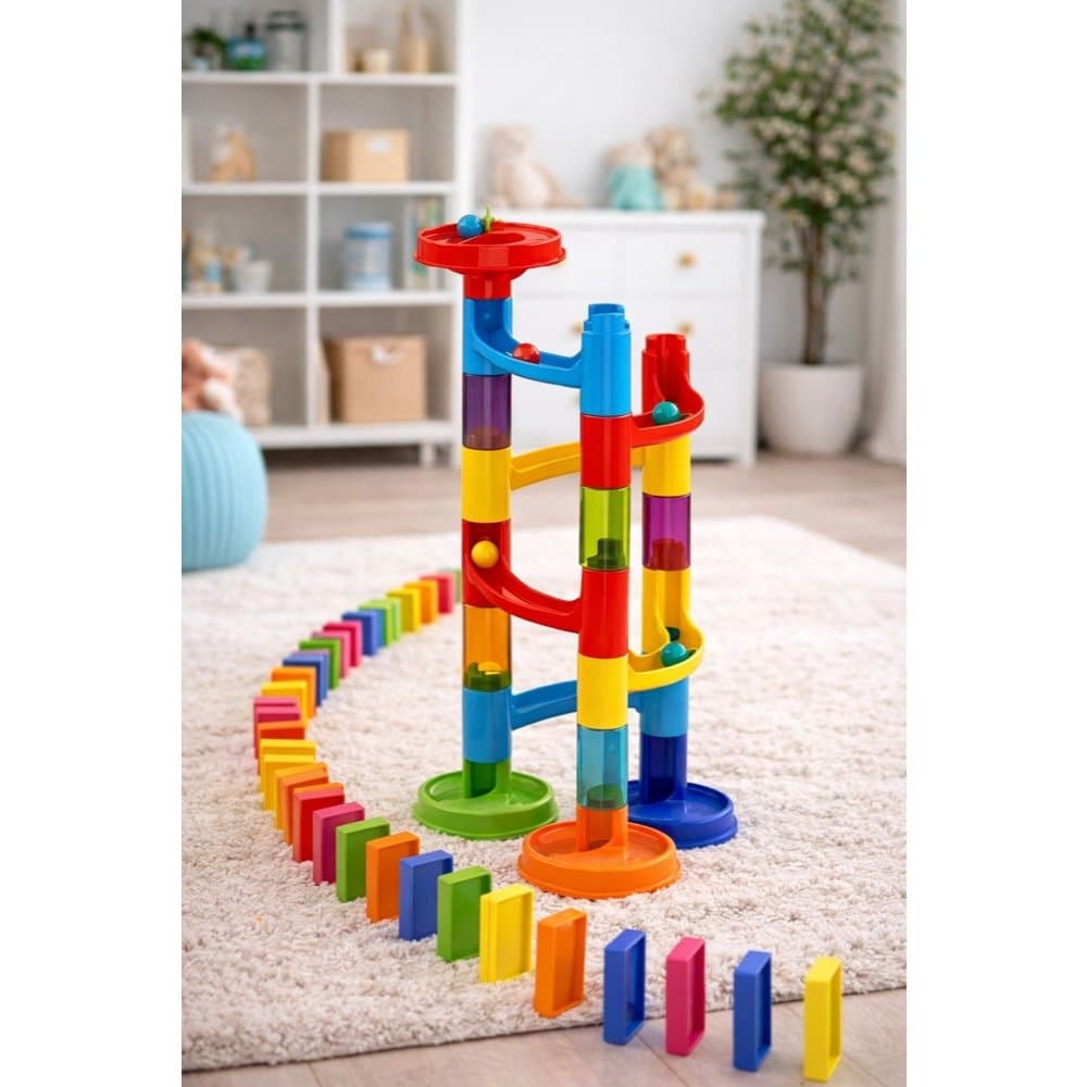Pista Labirinto Tornado Brinquedo Educativo Montar 100 Peças Infantil Divertido Montagem