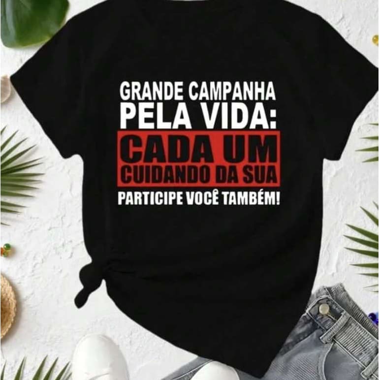 Camiseta Feminina Casual Estampada 100% Algodão Street Qualidade Premium Promoção Moda Verão